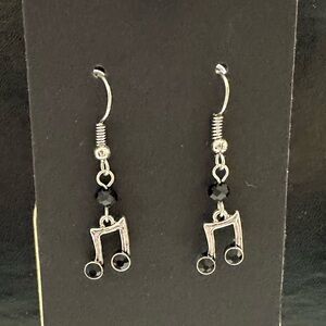 Music Note Dangle Earrings